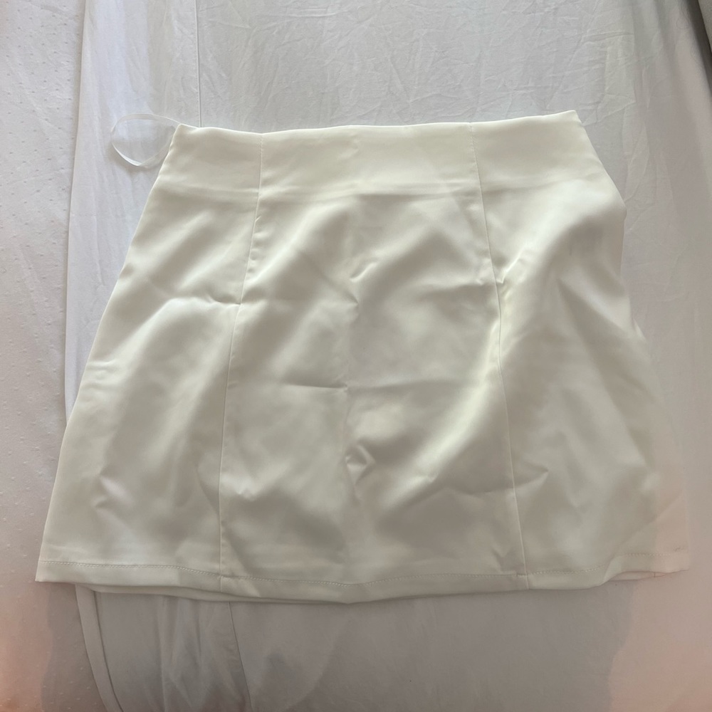 White Satin Skirt